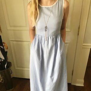 Order Plus Light Blue Sleeveless Dress